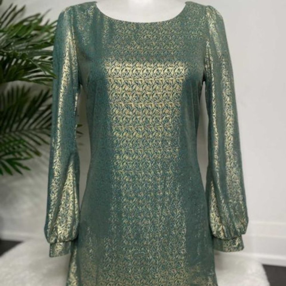 Green and gold dress